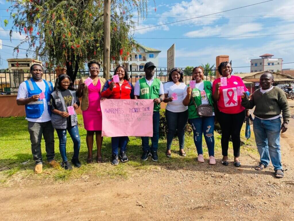 breast cancer awareness sensitization in the streets of Bamenda