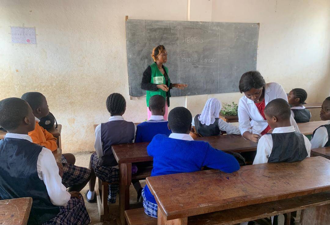 breast cancer awareness sensitization at Manna Group College